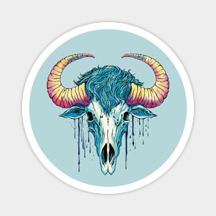 Buffalo skull art Magnet